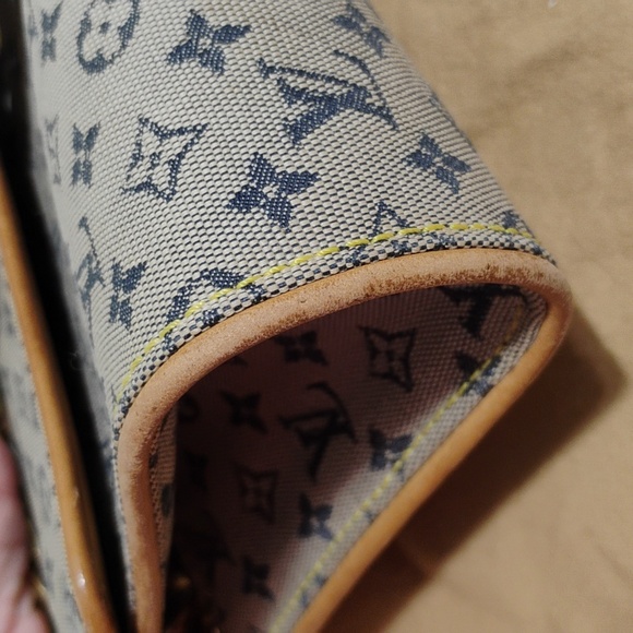 Auth Louis Vuitton Mini Camille Denim Chain Shoulder Bag W Dust Bag SP0070 - Picture 4 of 14